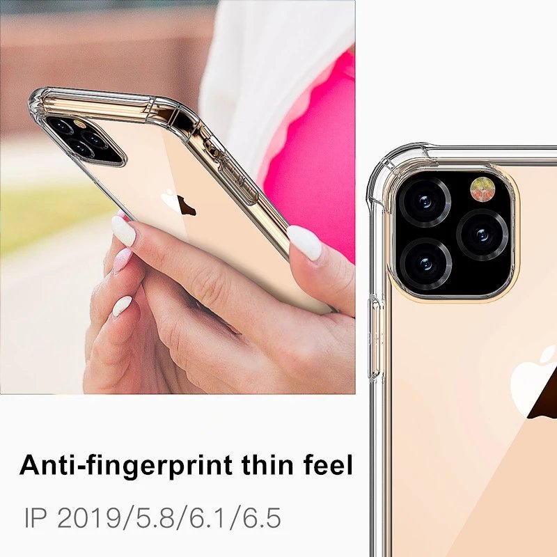 Wholesale shockproof Clear Case Phone Slim TPU Soft For iphone iPone 7/8/8plus/X/Xr/Xs Max/11/11 Pro/11 pro Max Back Cover