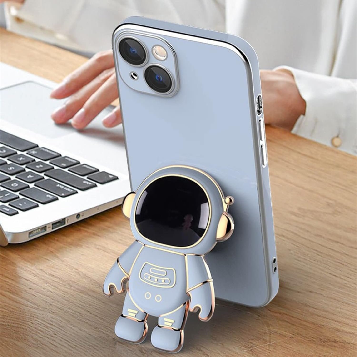 Mobile Phone Cases For Infinix Hot 40 30 12 10 Pro Play Cute 3D Astronaut Stand Camera Protection Shockproof Soft Back Cover