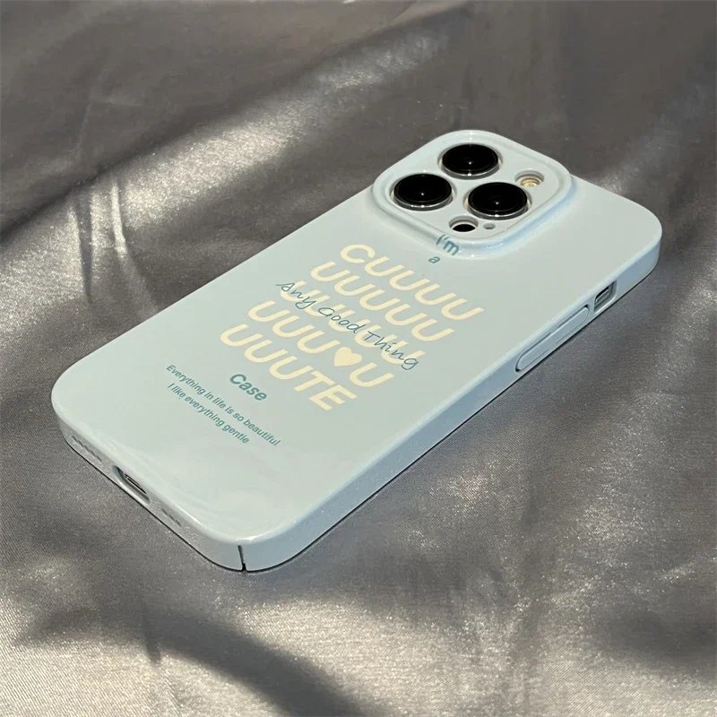 Simple English Case For IPHONE 15 14PRO MAX 13 13 PRO 13 PRO MAX 14 14PLUS 14PRO Acrylic Hard Mobile Phone Cases Back Covers