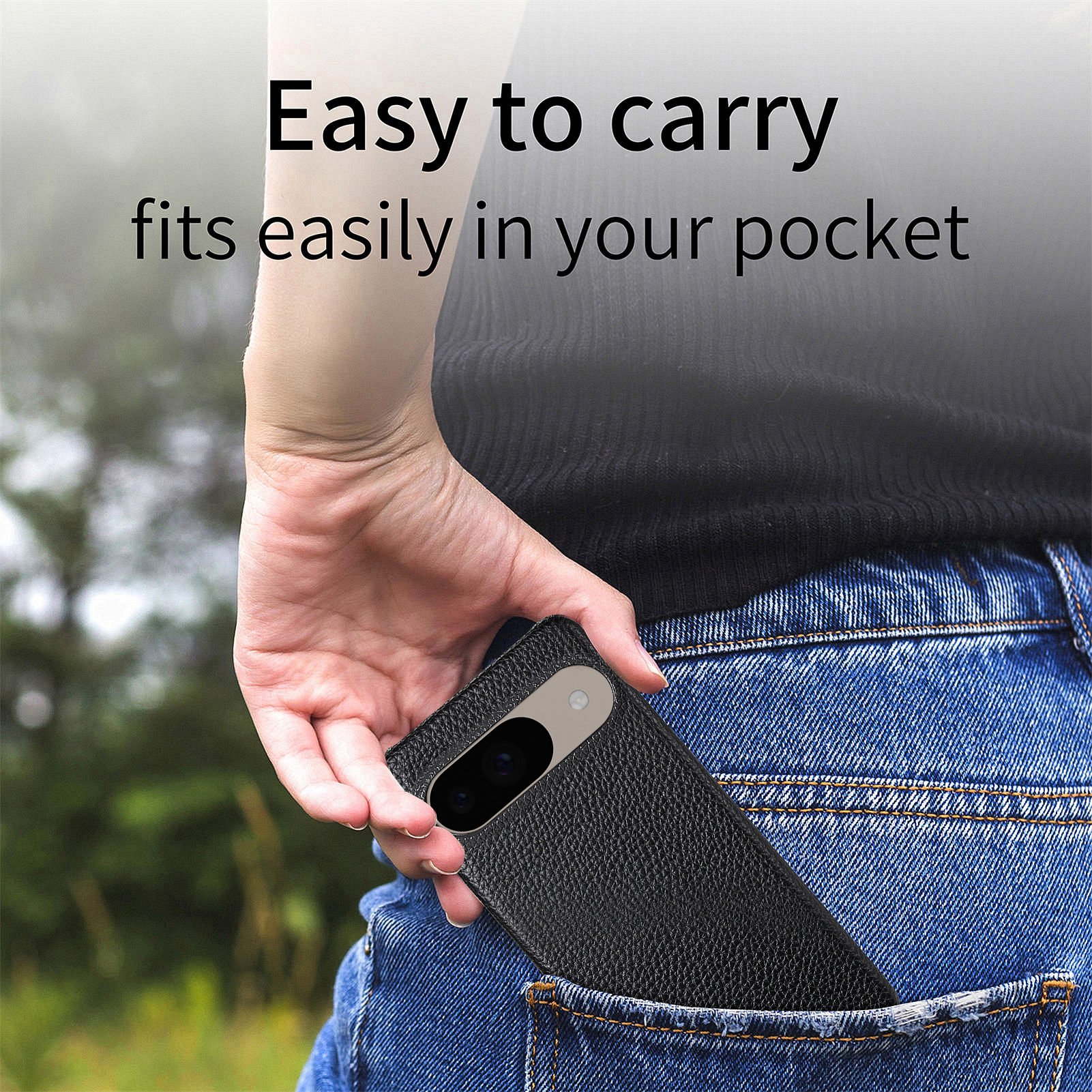 Premium Vegan Leather Phone Case Slim Pure Color Phone case For Google Pixel 9 8 Pro XL 8A