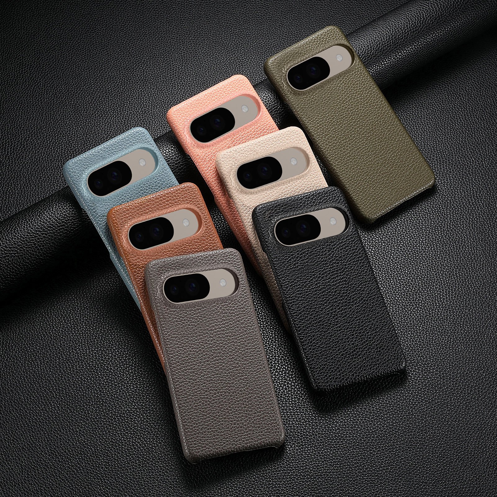 Premium Vegan Leather Phone Case Slim Pure Color Phone case For Google Pixel 9 8 Pro XL 8A