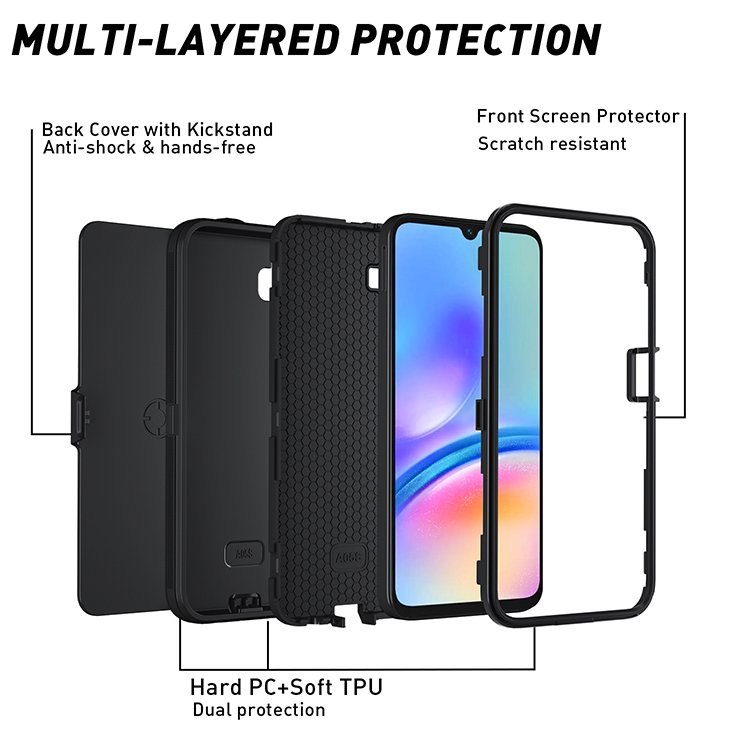 High Quality 4 in 1 Protection Mobile Phone Case Defender Otterboxer Case For Samsung A05s 2024