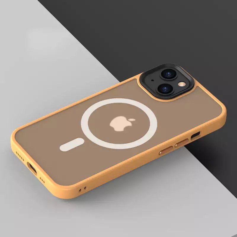 Wholesale For Iphone 13 Promax Phone Cases Frosted Magnetic Ring Metal Button Mobile Phone Back Cover For Iphone 14 Case