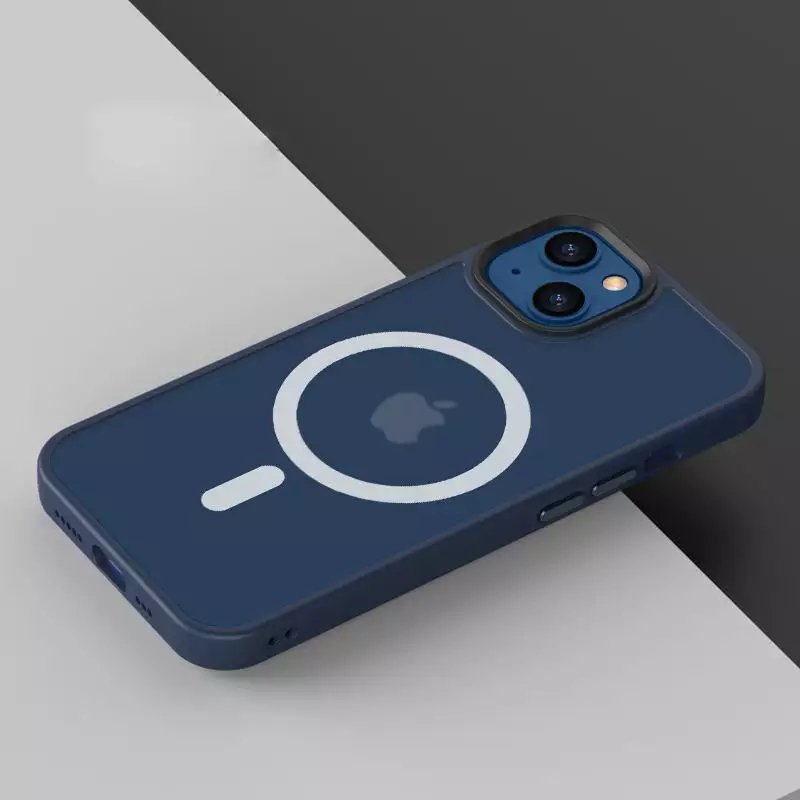 Wholesale For Iphone 13 Promax Phone Cases Frosted Magnetic Ring Metal Button Mobile Phone Back Cover For Iphone 14 Case