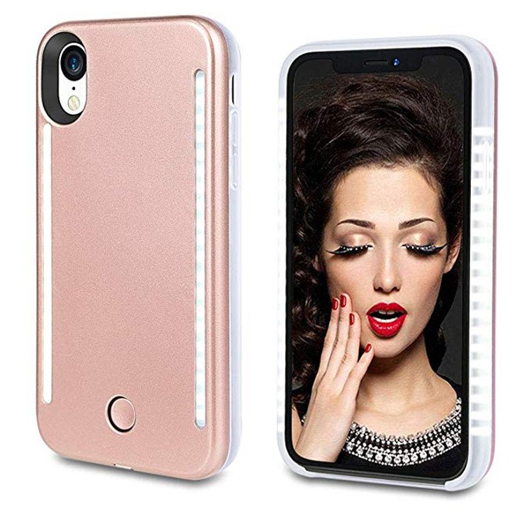 Hot Selling in Amazon LED Double Flashlight Selfie Practical Mobile Phone Cases for phone X for phone 11