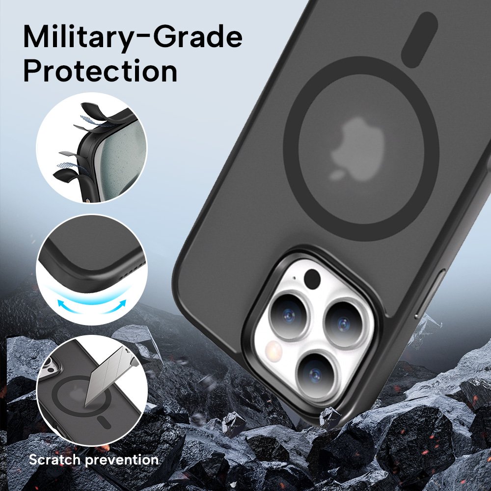 Matte magnetic phone case suitable for iPhone 16 Pro Max phone protection case hard shell anti fingerprint