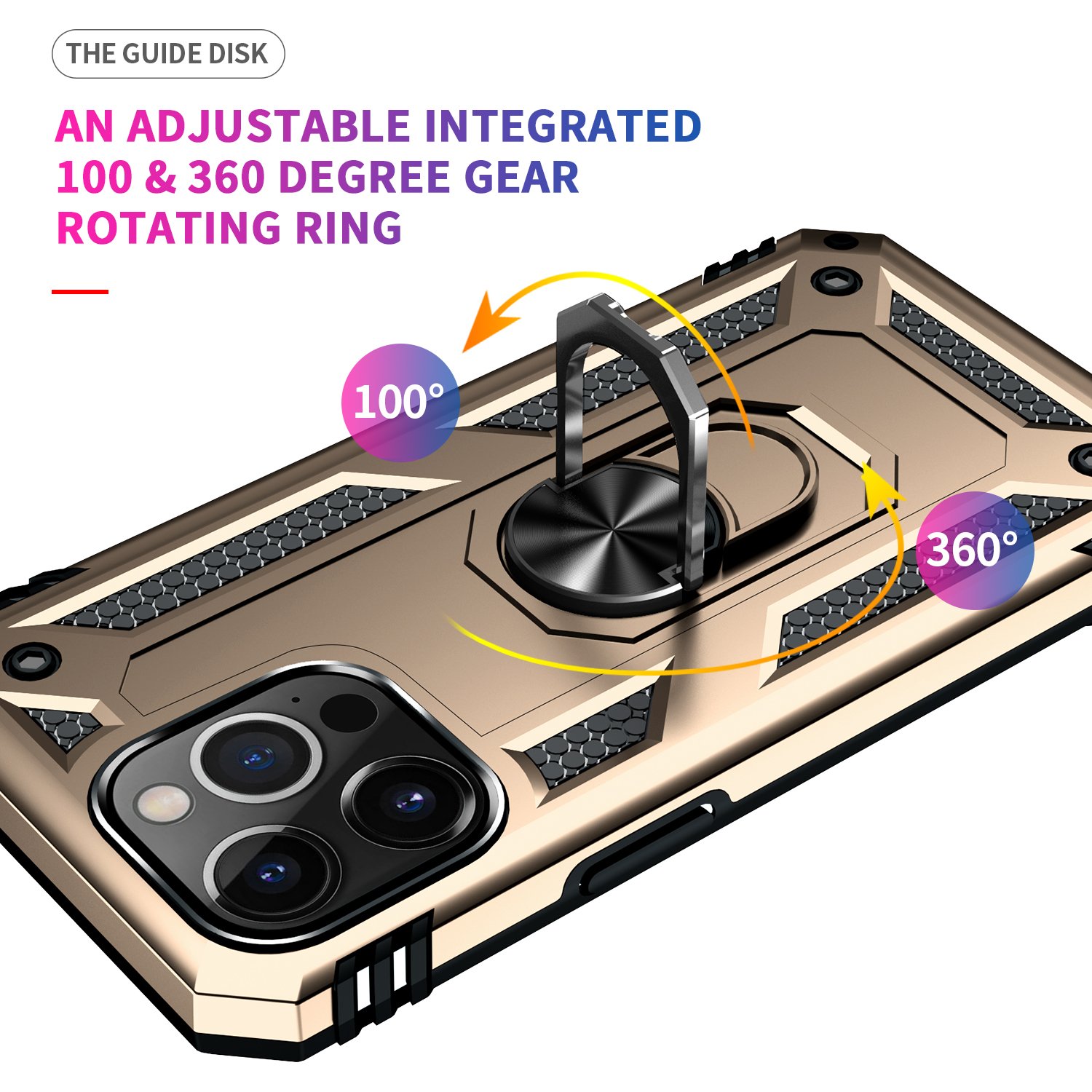Gold - Armor Phone Case for iPhone 13 Series phone case Armor Case for iPhone 13 ProMax 13Pro 13Mini 13
