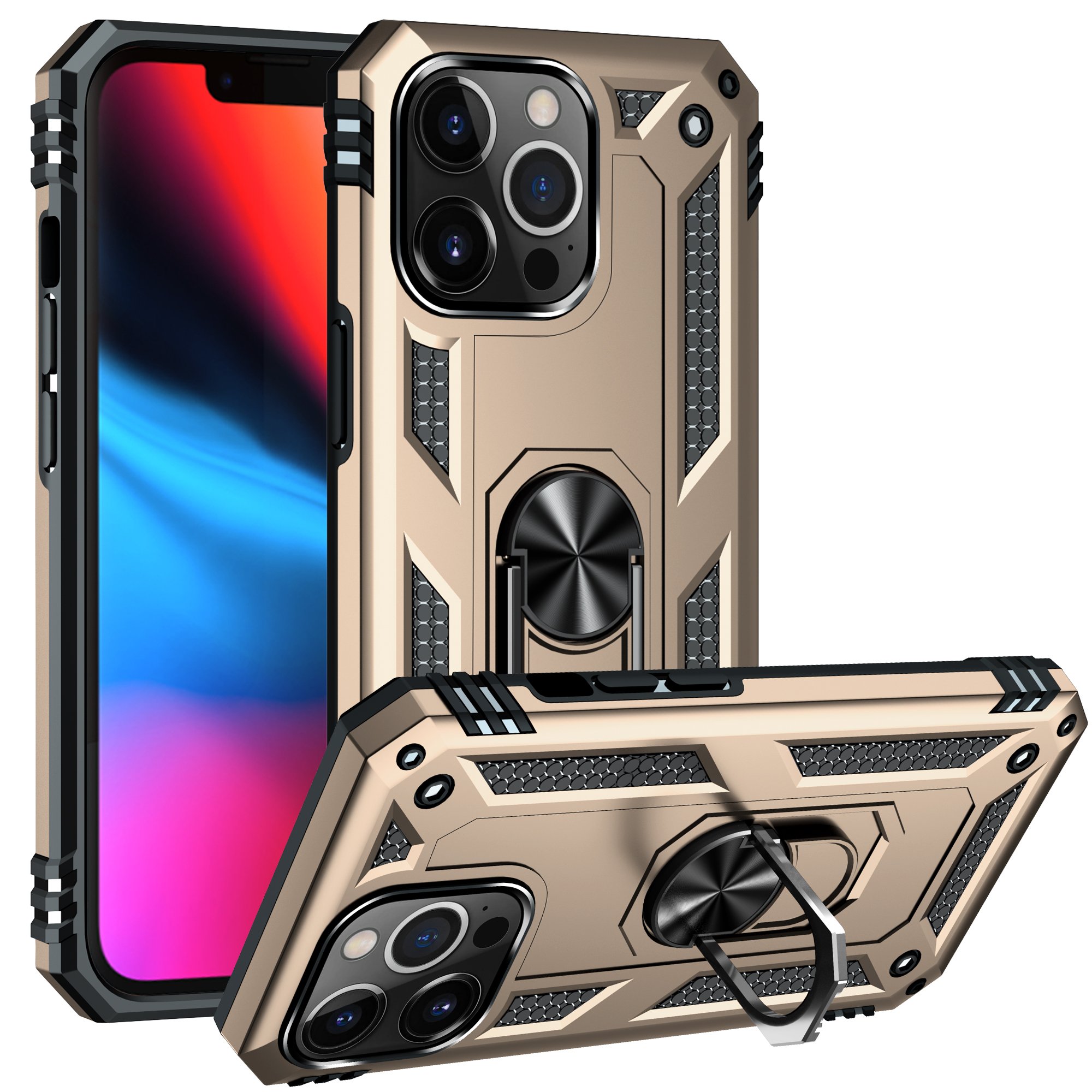 Gold - Armor Phone Case for iPhone 13 Series phone case Armor Case for iPhone 13 ProMax 13Pro 13Mini 13