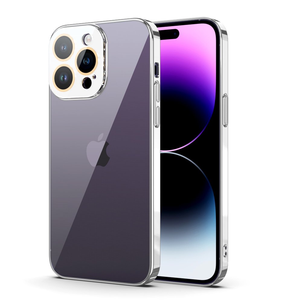 Crystal Camera Lens Electroplating Ultra Thin Slim High Transparent Hard Mobile Phone Cases For iPhone 15 15plus 15pro 15promax