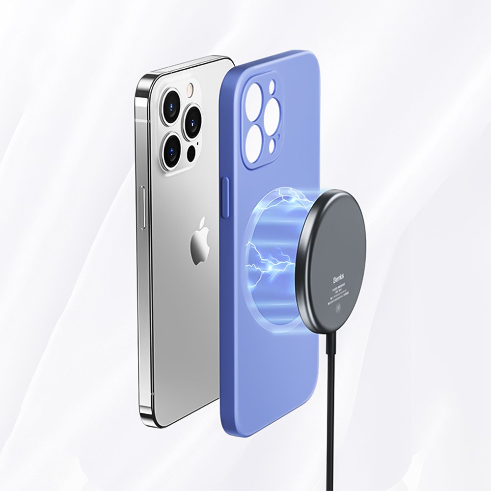 Magnetic Liquid Silicone TPU Phone Case For iPhone 15 pro max