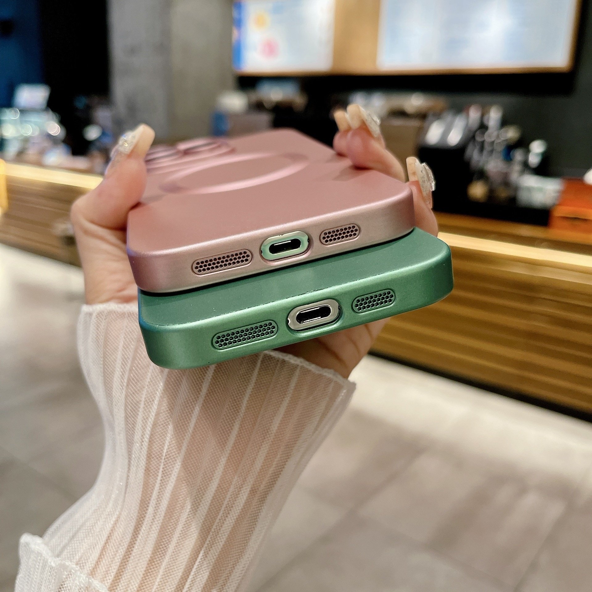Magnetic case for iphone 16 promax with lens film for iPhone 15 metal paint TPU anti drop 13 protective cover mobile phone cases