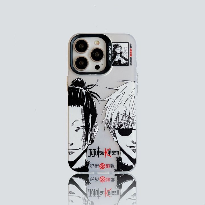 Laser Print Demon Slayer Design Anime Hard PC Phone Case For iPhone 11 12 13 14 15 16 pro max Shockproof Protect Back Cover