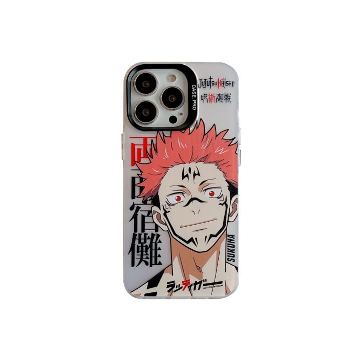 Laser Print Demon Slayer Design Anime Hard PC Phone Case For iPhone 11 12 13 14 15 16 pro max Shockproof Protect Back Cover