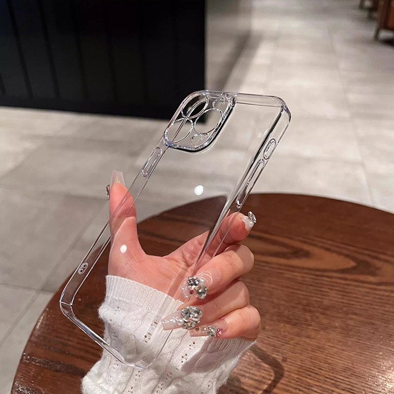 Transparent PC for iPhone 15 phone case Full Coverage Shockproof 12 Pro Max 14 plus 11 13 mini 12 ultra-thin hard case