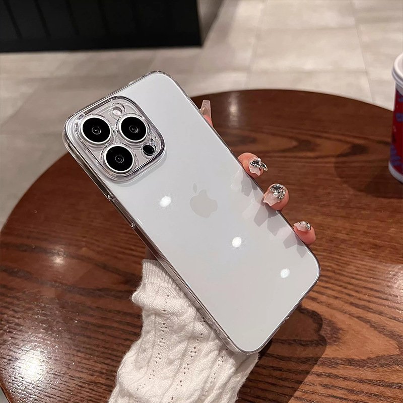 Transparent PC for iPhone 15 phone case Full Coverage Shockproof 12 Pro Max 14 plus 11 13 mini 12 ultra-thin hard case