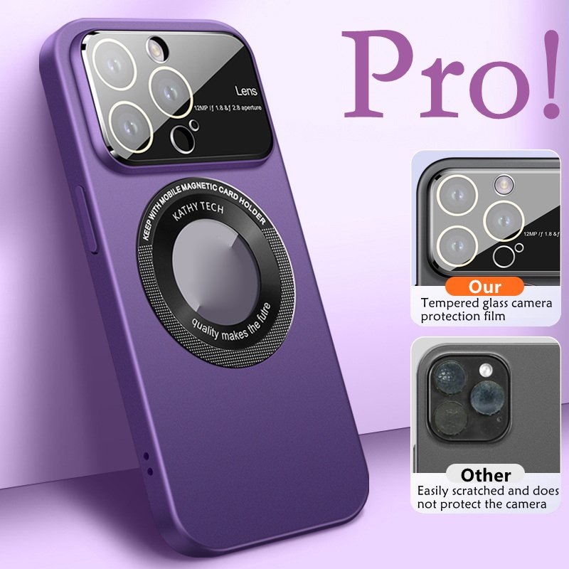 New Ultra-thin Magnetic Phone Case Wireless Charging Large Lens Protective Phone Case for iPhone 15 Pro Max