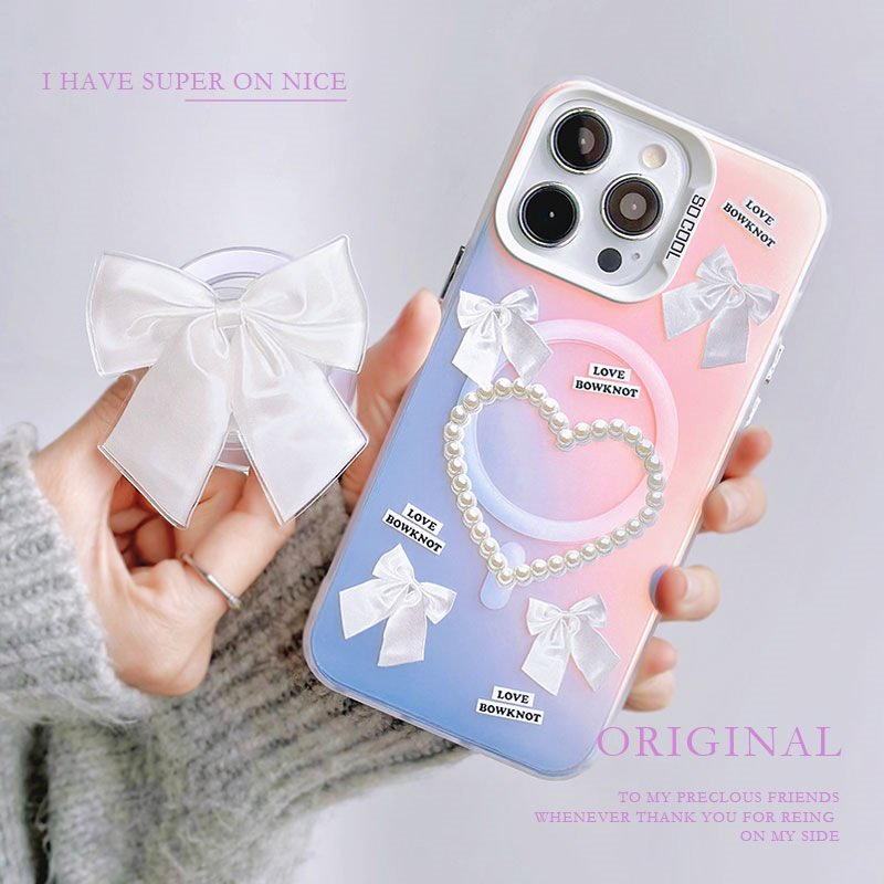 Magnetic Cute Mobile Phone Case Magnet Phone Holder Grip Stand Set For iPhone 15 14 13 12 11 XS XR 78 Plus Custom Design