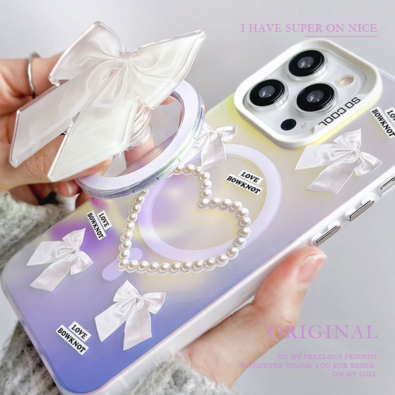 Magnetic Cute Mobile Phone Case Magnet Phone Holder Grip Stand Set For iPhone 15 14 13 12 11 XS XR 78 Plus Custom Design