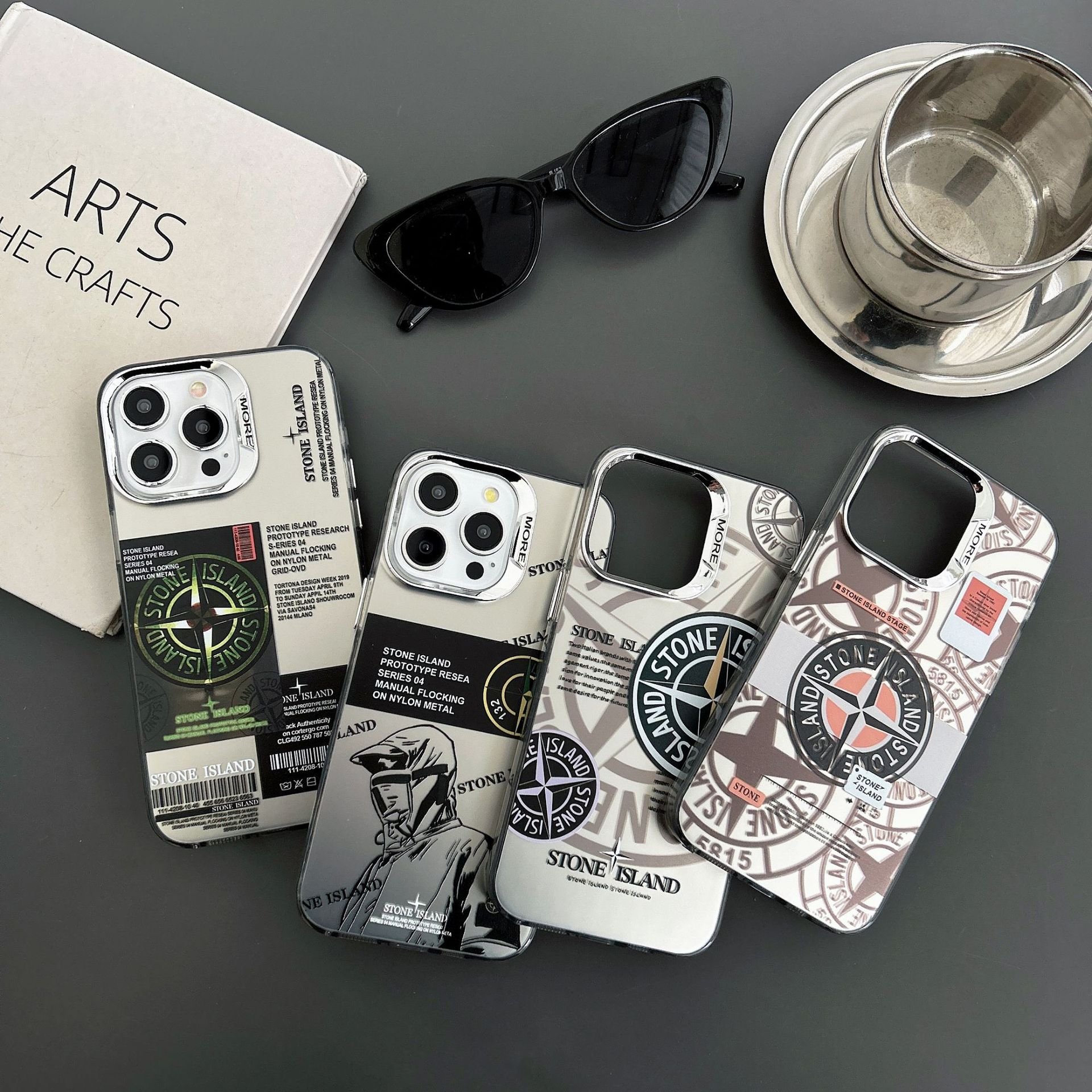 Fashionable Electroplated Hard Plastic Designer Phone Case For iPhone 11 12 13 14 15 Pro Max Stone Iceland Case