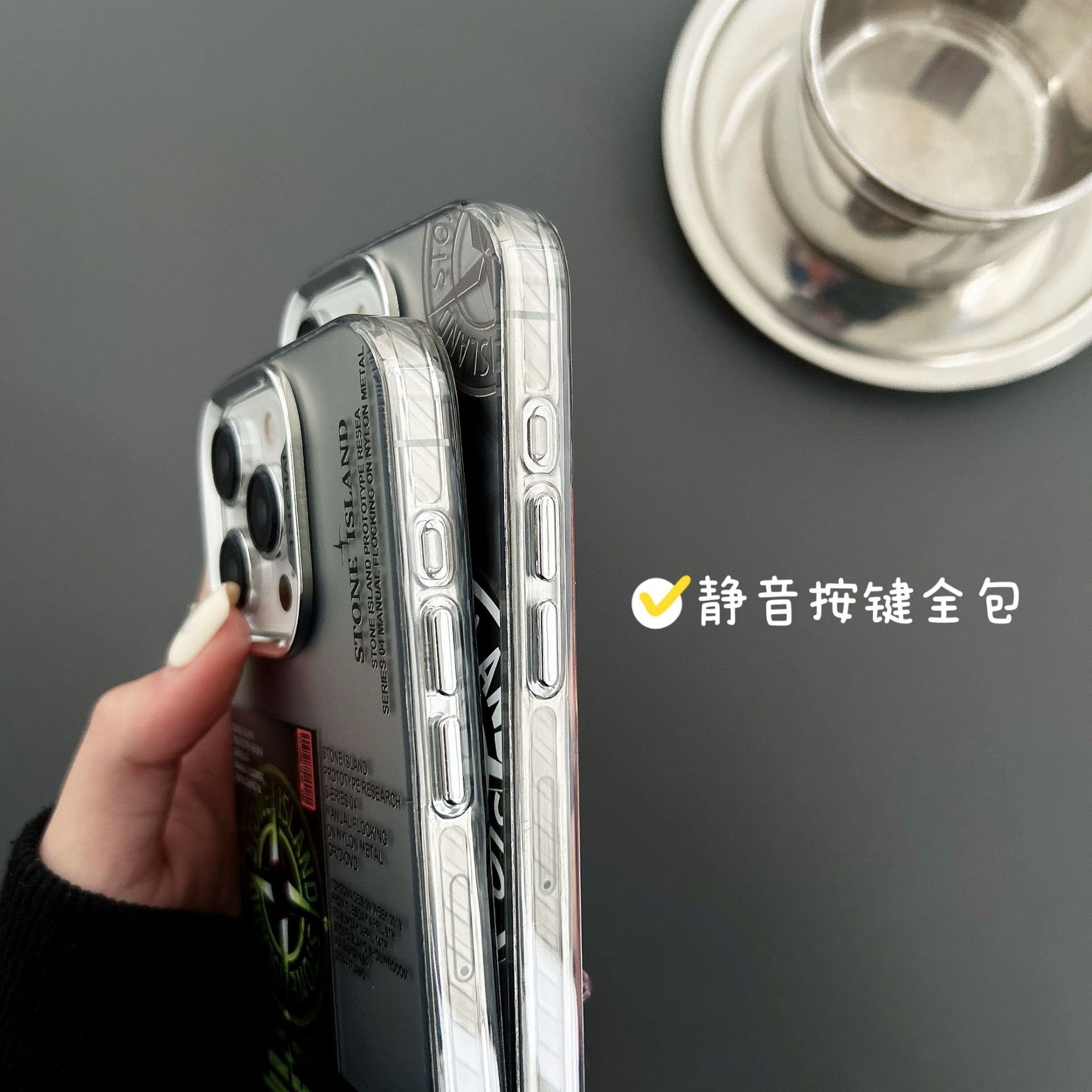 Fashionable Electroplated Hard Plastic Designer Phone Case For iPhone 11 12 13 14 15 Pro Max Stone Iceland Case