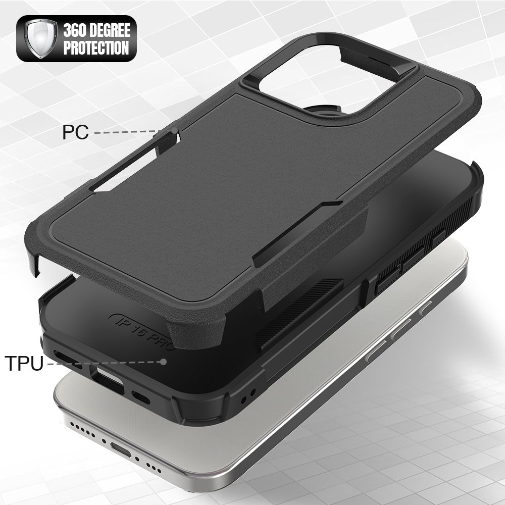 Drop Proof Defender Sublimation For iPhone 16 Pro Max Mobile Phone Case Shockproof Armor Case Tpu Pc Bumper Case