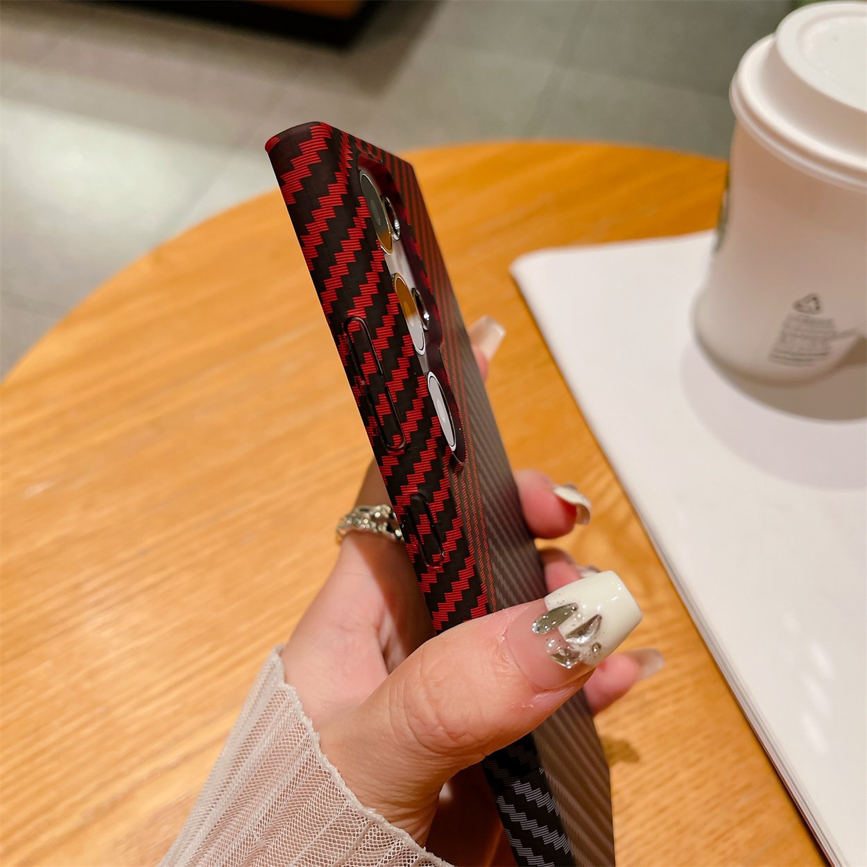 Ultra Thin Matte Pc Hard Shockproof Carbon Fiber Texture Pattern Mobile Phone Case For Samsung Galaxy S24 Ultra S23 S22 Note20