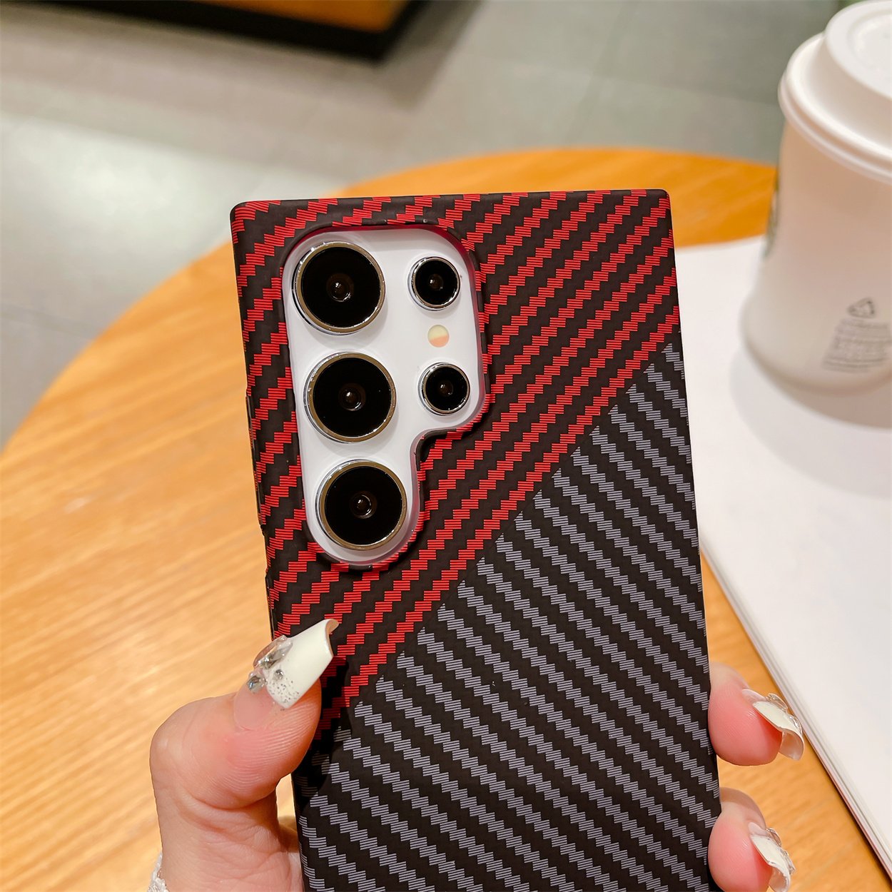 Ultra Thin Matte Pc Hard Shockproof Carbon Fiber Texture Pattern Mobile Phone Case For Samsung Galaxy S24 Ultra S23 S22 Note20