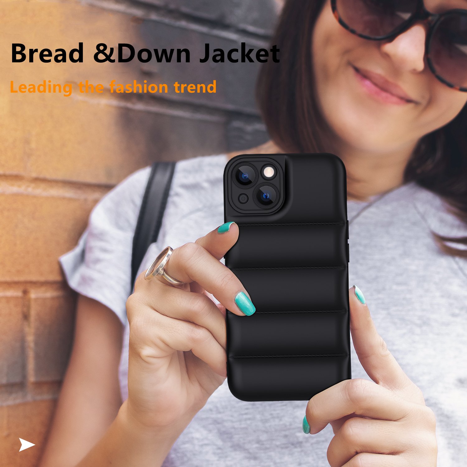 Premium Soft TPU Mobile Phone Bags Cases With Lens Camera Protection for iPhone 13 Puffy Puffer Phone Case