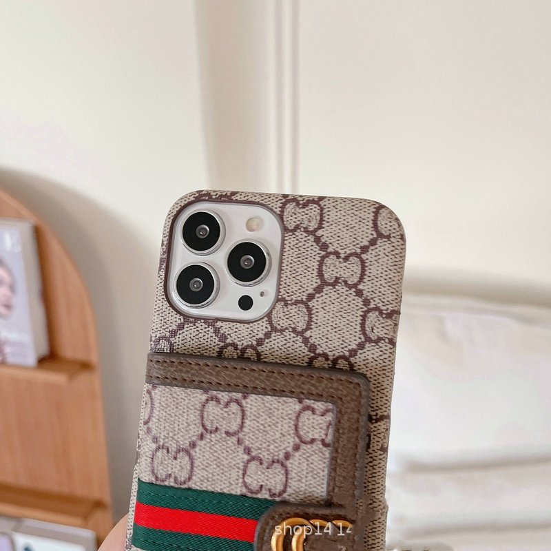 Luxury designer style logo phone case with leather card case for iPhone16Promax 16plus 16Pro 15Promax 16 15 14Pro 14 13 12 11