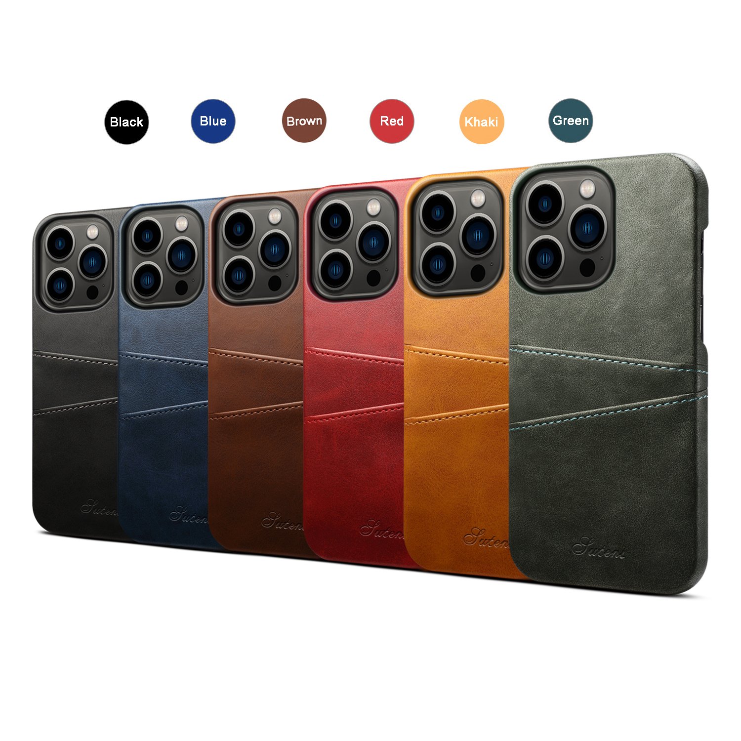 SUTENI Bank card phone case Products For iPhone 13 Pro Max Mobile Phone Case Card bag For iPhone 12/11/X/8/7/6 PU leather