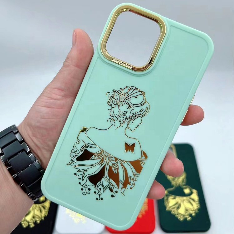 fashion custom design new product pretty girls woman hot stamping design tpu mobile phone case for iphone 15 14 13 12 11 pro max