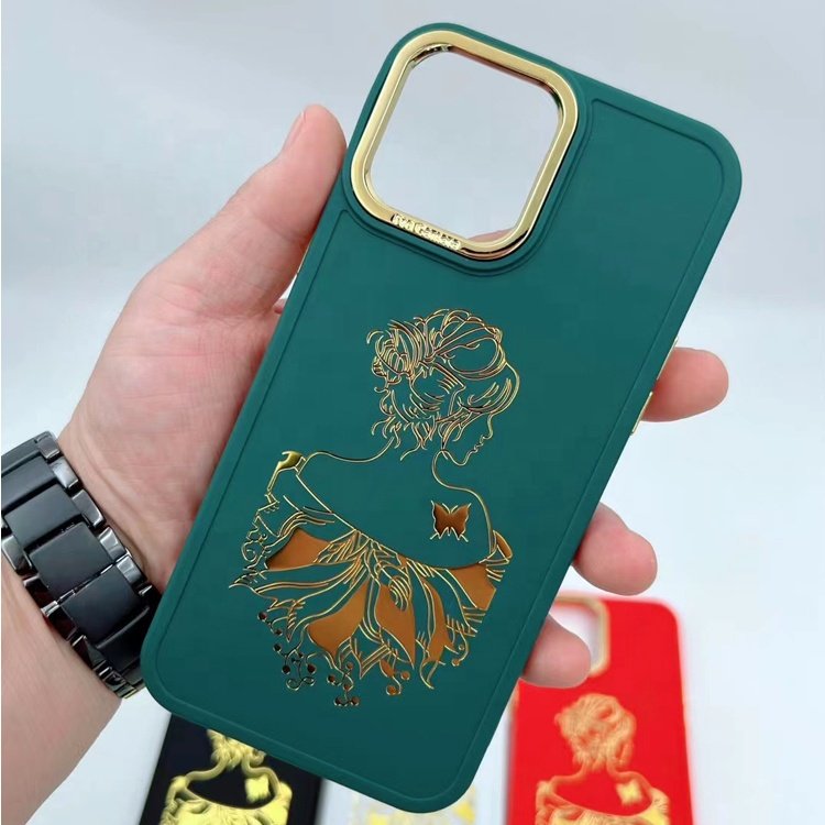 fashion custom design new product pretty girls woman hot stamping design tpu mobile phone case for iphone 15 14 13 12 11 pro max