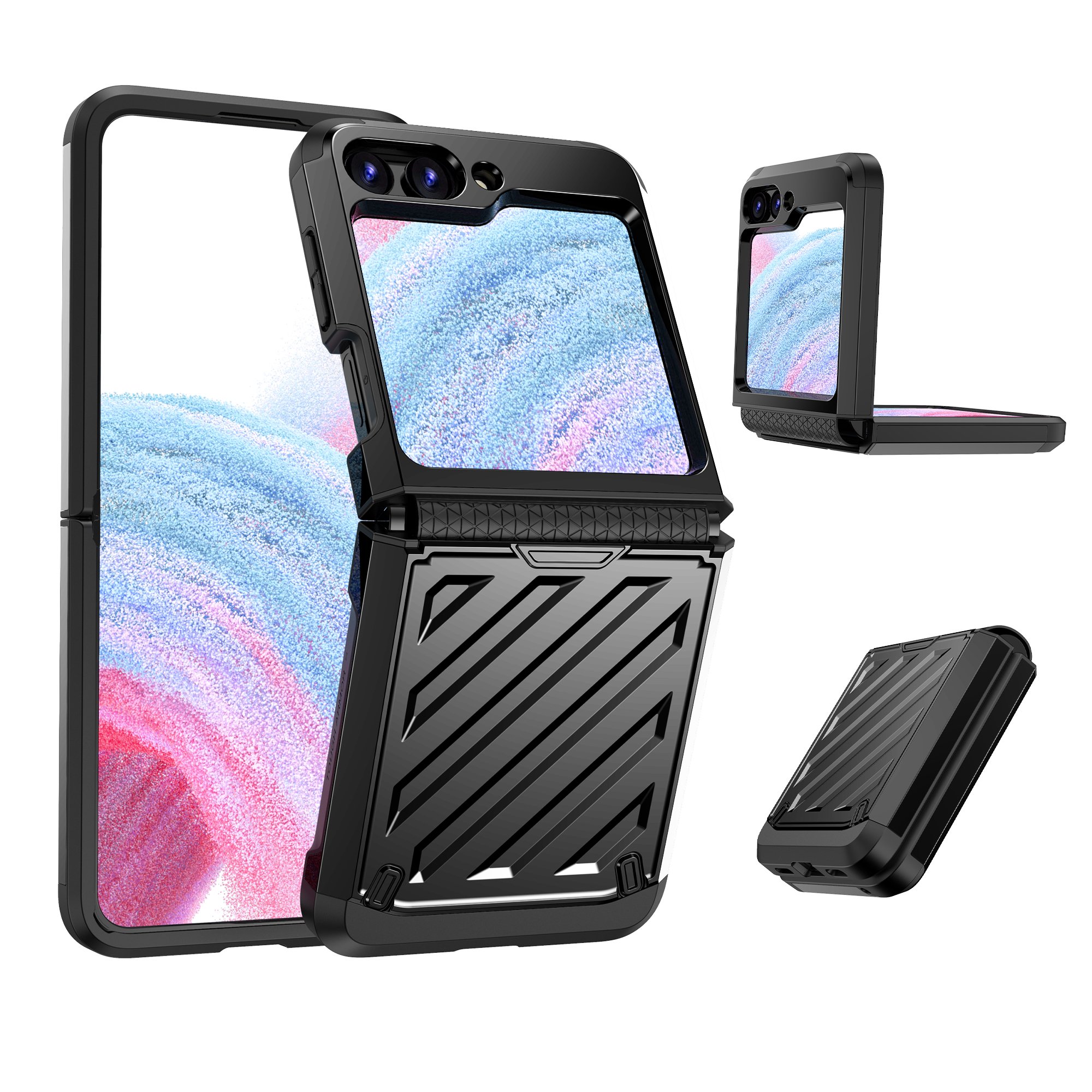 manufacture factory supplier new product tough 2 in 1 hybrid protective shockproof phone cover case for samsung z flip 6 5 4 3