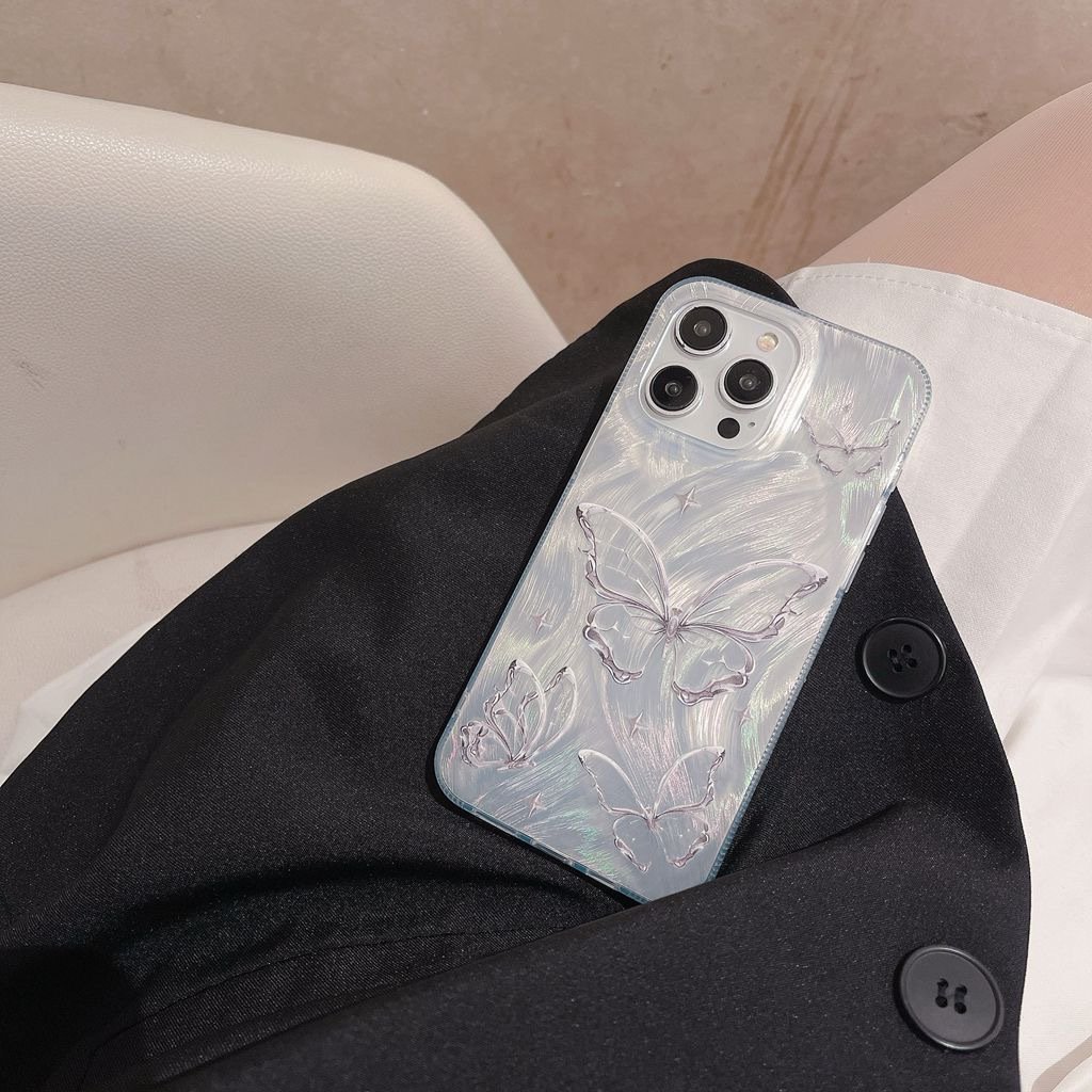 Luxury Butterfly Design PC+TPU Phone Case For iPhone 15 14 Pro Max Cell Phone Accessories Mobile Phone Case