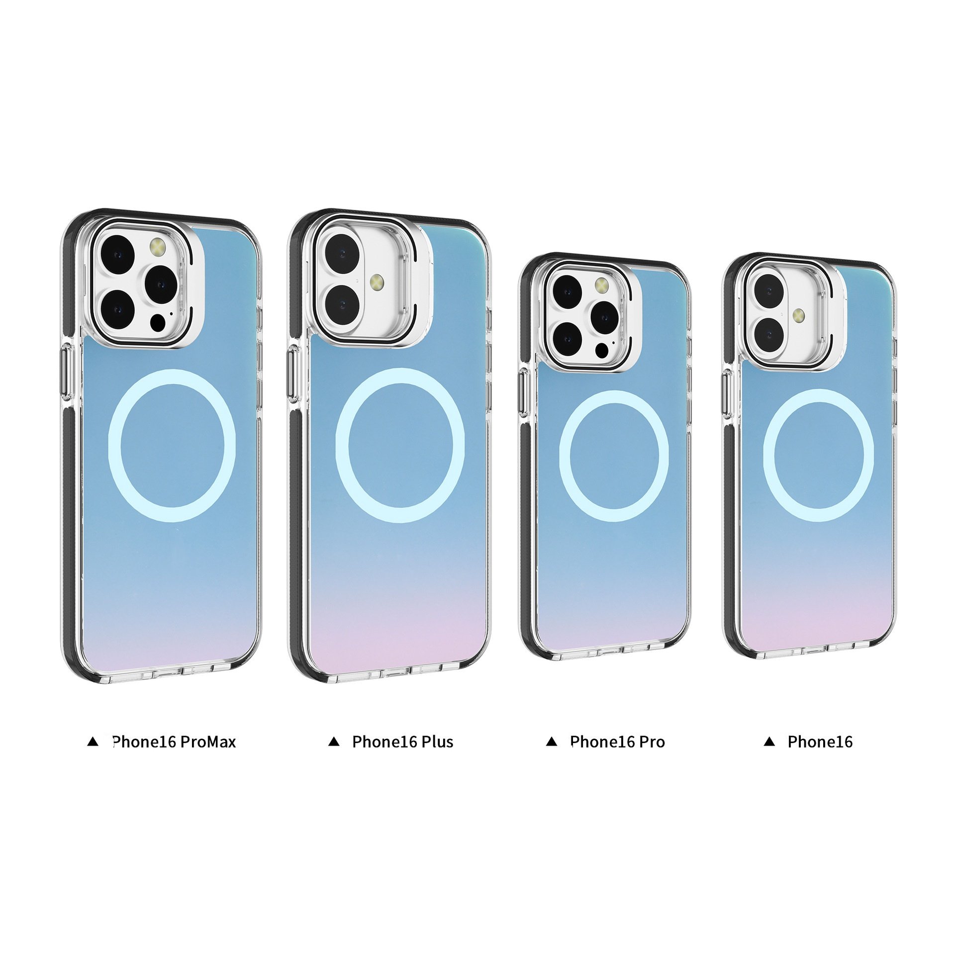 Honatop new magnetic camera frame bracket colorful gradient for iphone case mobile covers for iphone 14 15 16 pro max case