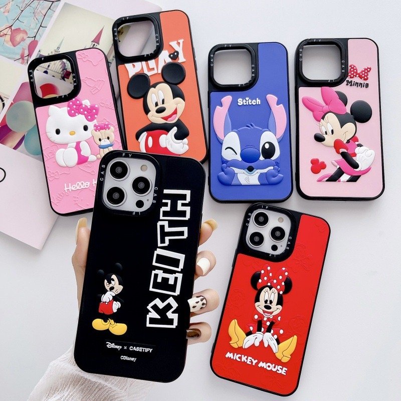 Mobile Phone Cartoon Characters Case for iPhone 15 15 Pro Max 14 14 Promax 13 12 11 Cartoon 3D Hello Kitty Phone Case