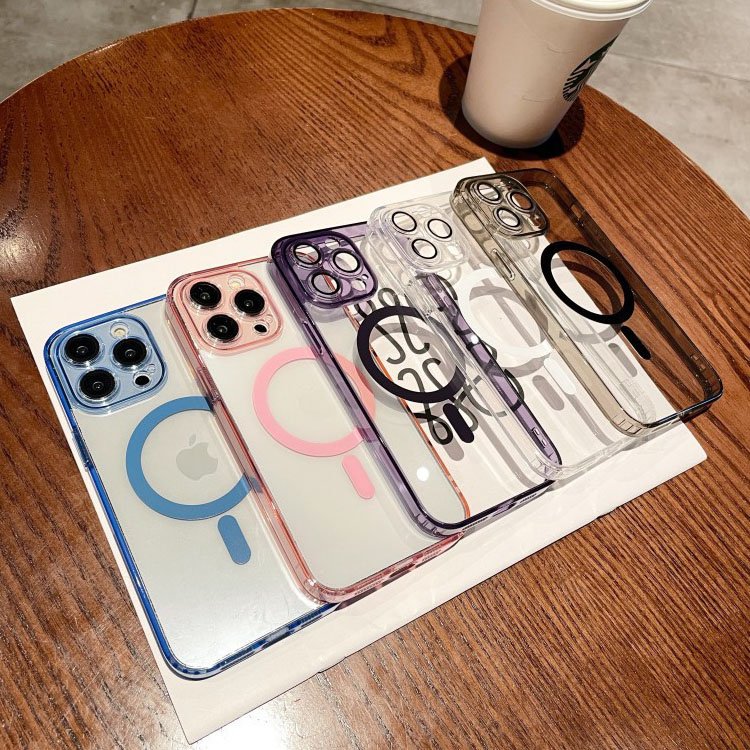 Shock proof Transparent Clear PC Acrylic Anti-Scratch Magnetic Phone Case For iPhone 16 16 Plus 16 Pro 16 Pro Max Hard Cases