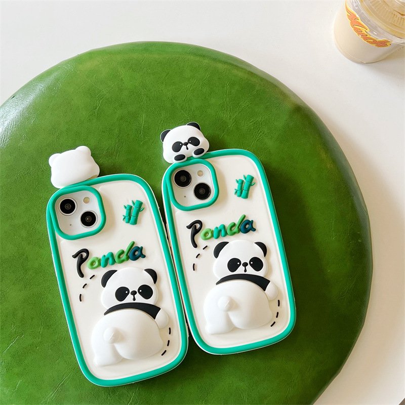 3D Silicone Cute Cartoon Bear Mobile Phone Case Cover For iPhone 15 Pro Max 14 13 12 Custom Design