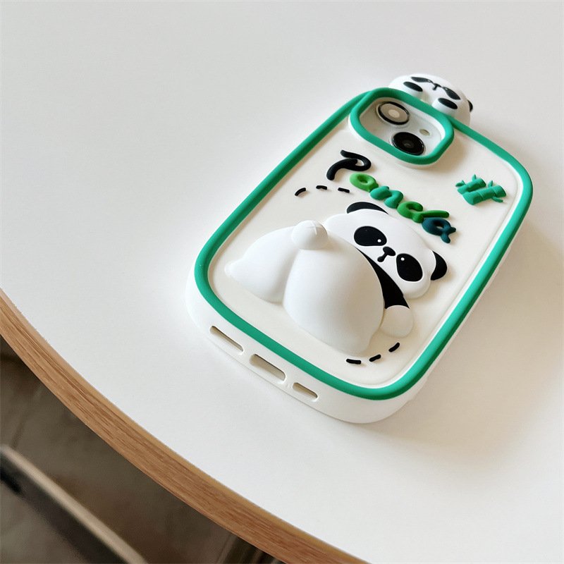 3D Silicone Cute Cartoon Bear Mobile Phone Case Cover For iPhone 15 Pro Max 14 13 12 Custom Design