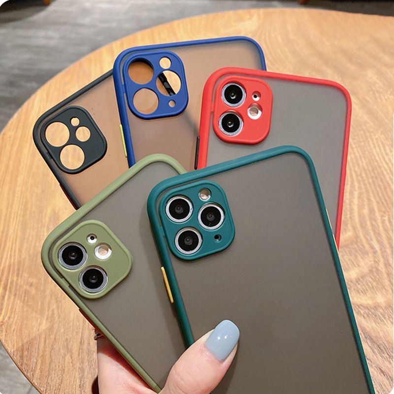 Hot Sale Shockproof Mobile Phone Cover For Iphone 13 14 15 Pro Max Translucent Frosted Matte Tpu Cell Phone Case