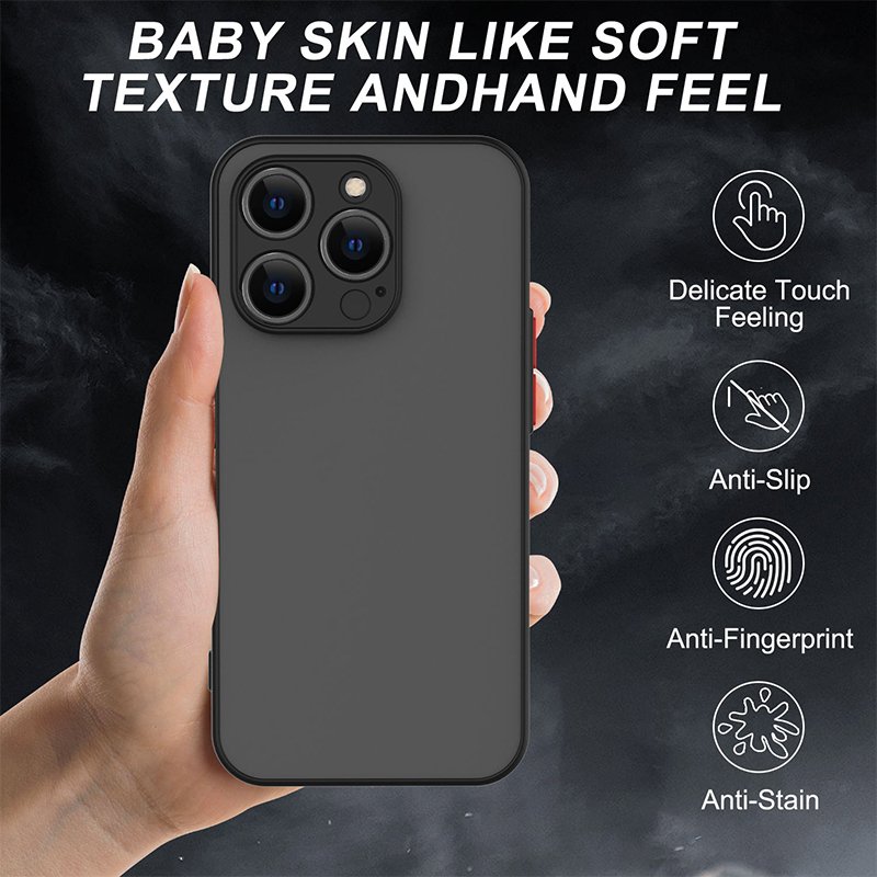 Hot Sale Shockproof Mobile Phone Cover For Iphone 13 14 15 Pro Max Translucent Frosted Matte Tpu Cell Phone Case