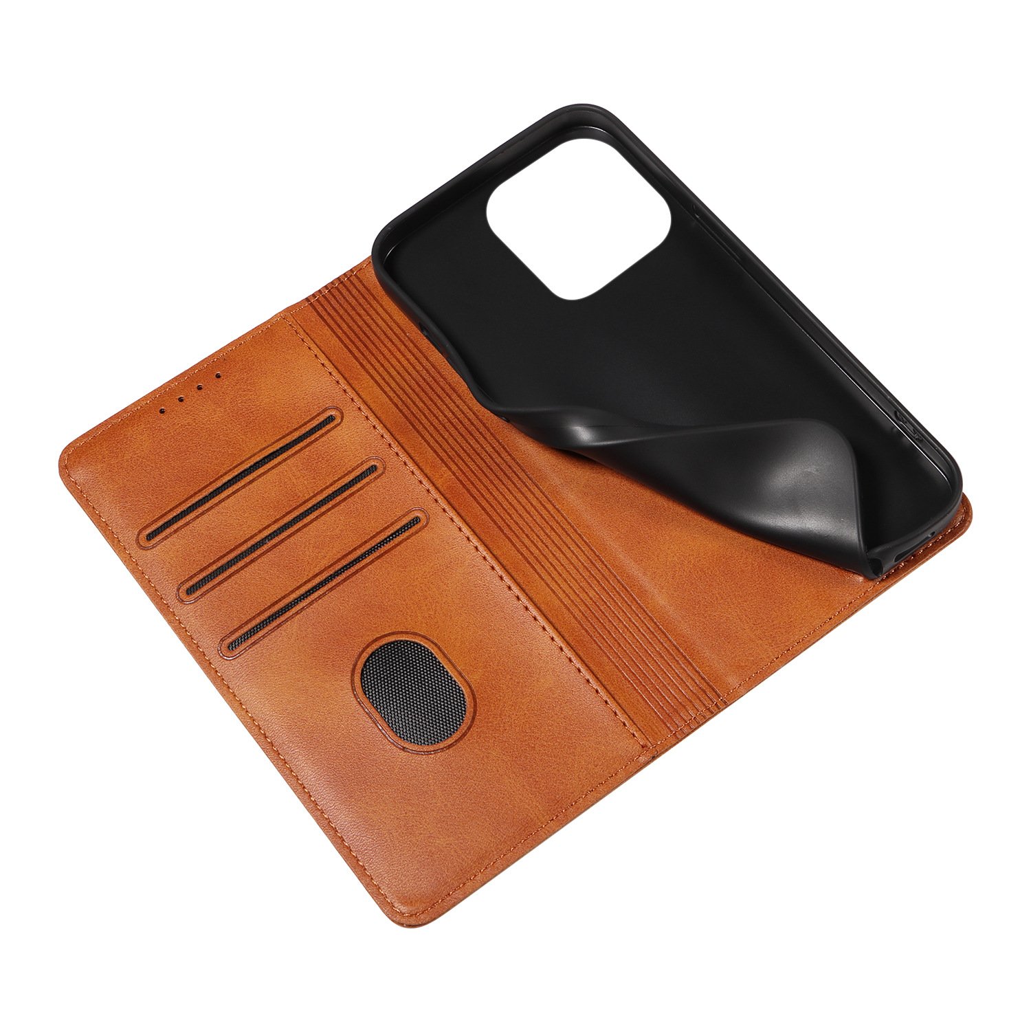 Hot Selling pu leather pouch bag magnetic flip anti-fall mobile phone case for iPhone 16 15 14 13 12 11 pro max