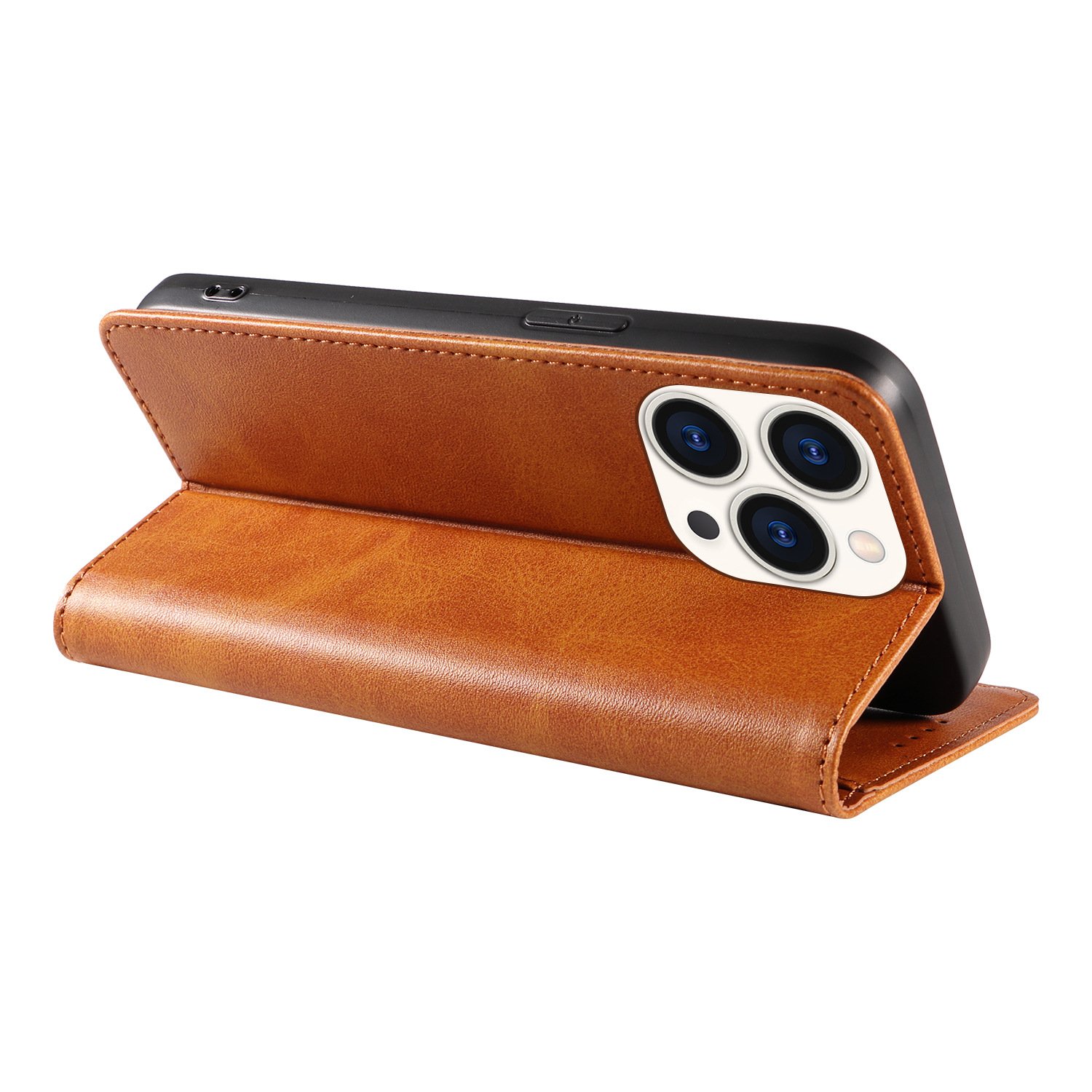 Hot Selling pu leather pouch bag magnetic flip anti-fall mobile phone case for iPhone 16 15 14 13 12 11 pro max