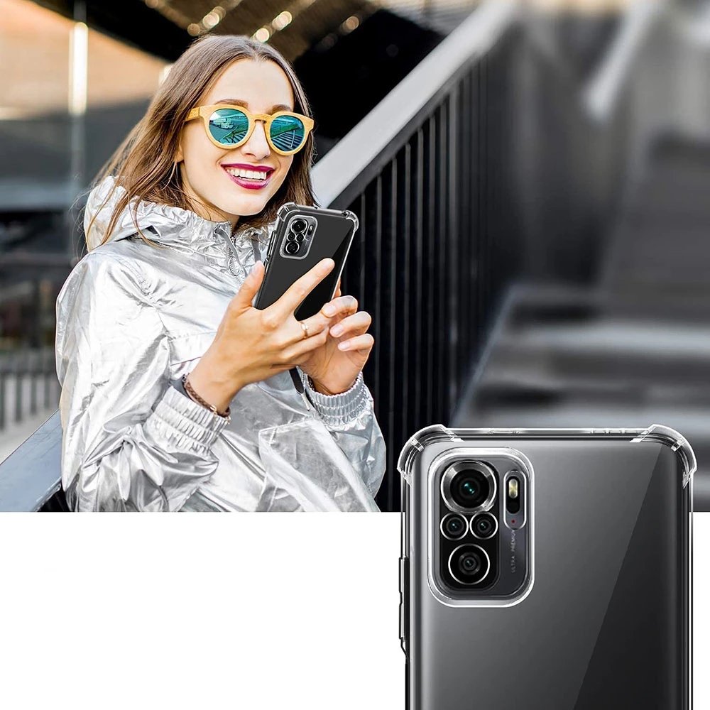 Camera Protective Clear Mobile Phone Case For Xiaomi Poco F6 Civi 4 Redmi A3 Note 13 Pro Transparent Soft TPU Back Cover