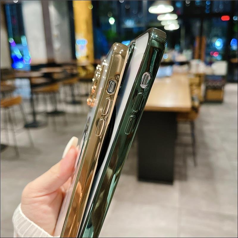 Clear Soft TPU magnetic mobile phone cases For iPhone 14 15 pro max 11 12 13 pro max 14 15 plus Plating case with cam lens glass
