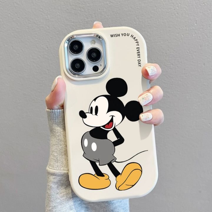 Cute Mickey Minnie Cartoon Print Mobile Phone Case For iPhone 7 8 plus XS XR 11 12 13 14 15 pro max Soft Protect Back Cover Bulk