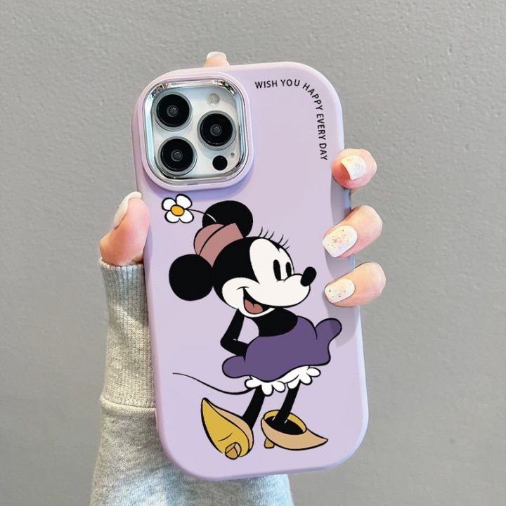 Cute Mickey Minnie Cartoon Print Mobile Phone Case For iPhone 7 8 plus XS XR 11 12 13 14 15 pro max Soft Protect Back Cover Bulk