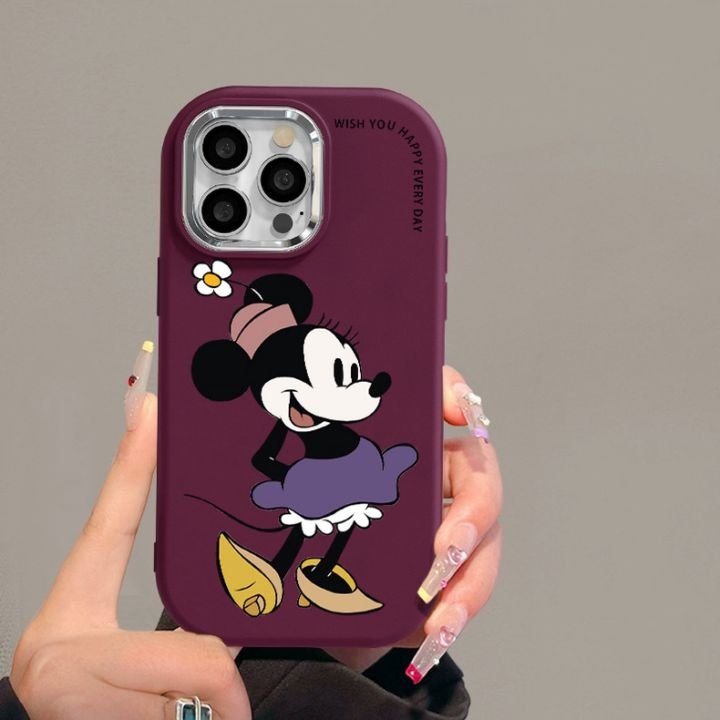 Cute Mickey Minnie Cartoon Print Mobile Phone Case For iPhone 7 8 plus XS XR 11 12 13 14 15 pro max Soft Protect Back Cover Bulk