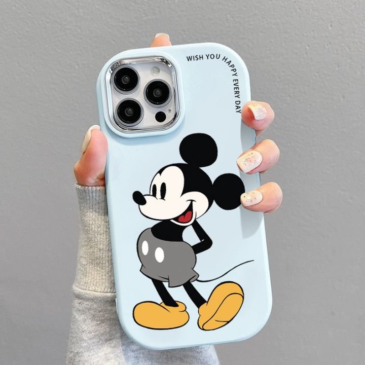 Cute Mickey Minnie Cartoon Print Mobile Phone Case For iPhone 7 8 plus XS XR 11 12 13 14 15 pro max Soft Protect Back Cover Bulk