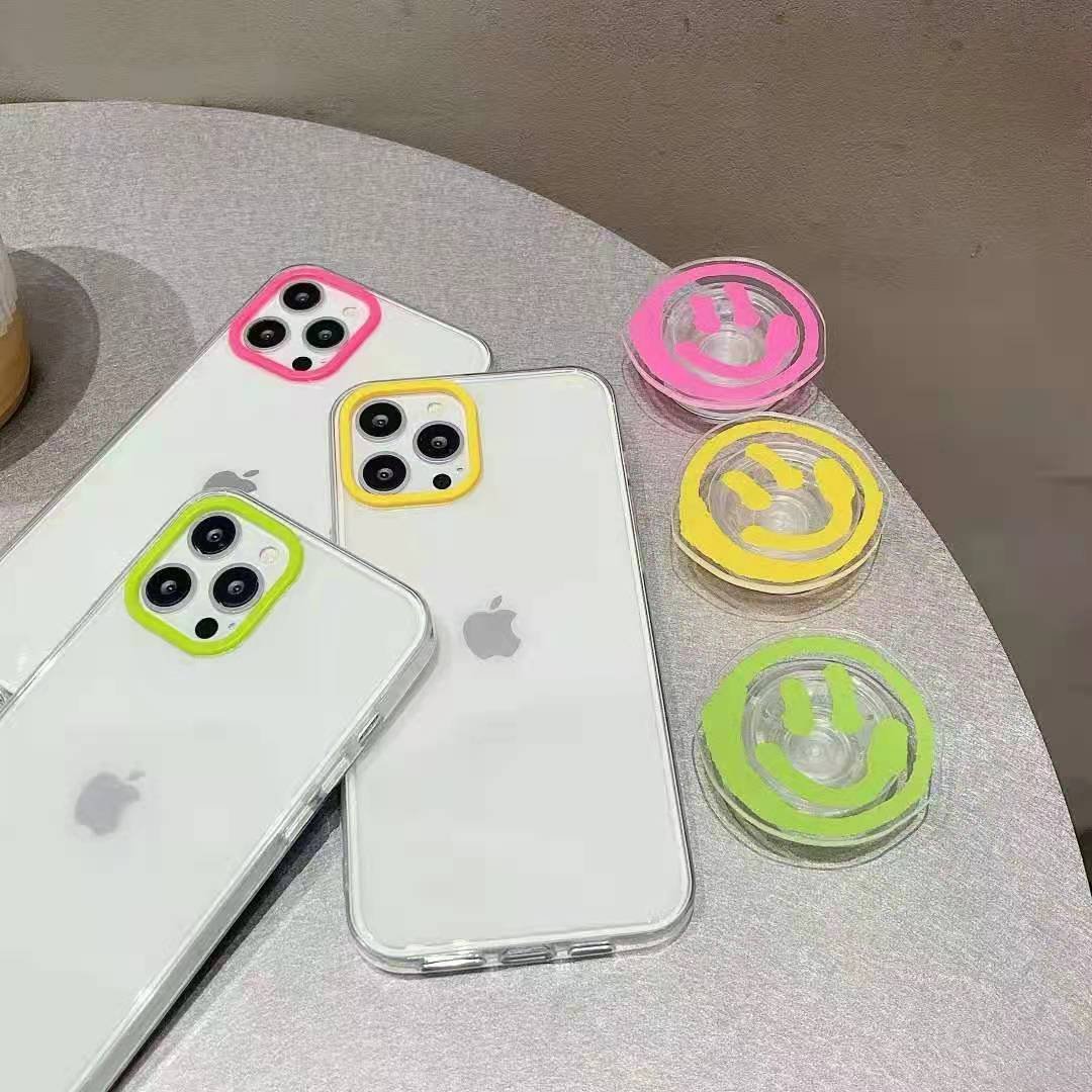 new cartoon Transparent drip holder mobile phone case cover for iPhone12 iPhoneXS/11 mobile phone case